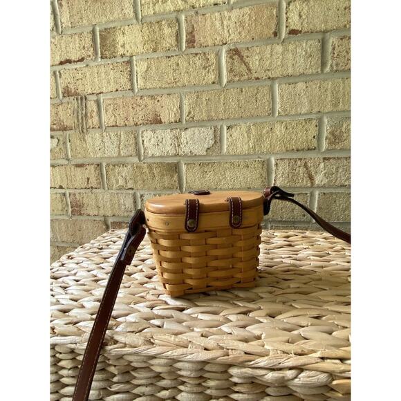 Longaberger Basket Handwoven Made In Ohio USA Crossbody Purse Cottagecore EUC - Picture 6 of 11